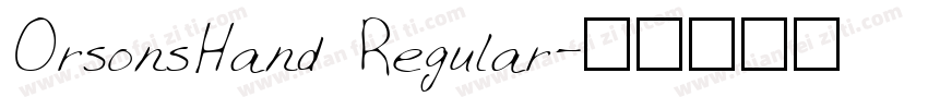 OrsonsHand Regular字体转换